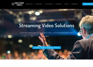 How discovervideo.com looks like on a tablet such as an iPad.