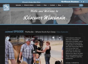 How discoverwisconsin.com looks like on a tablet such as an iPad.