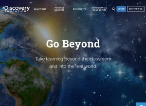 How discoveryeducation.com looks like on a tablet such as an iPad.
