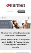 How discrettoys.com looks like on a mobile device such as an iPhone.