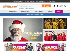 How disfracesjarana.com looks like on a tablet such as an iPad.