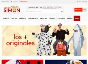 How disfracessimon.com looks like on a tablet such as an iPad.