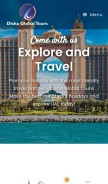 How dishaglobaltours.com looks like on a mobile device such as an iPhone.