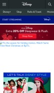 How disney.com looks like on a mobile device such as an iPhone.
