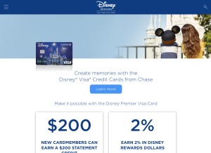 How disneyrewards.com looks like on a tablet such as an iPad.