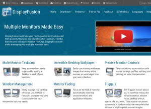 How displayfusion.com looks like on a tablet such as an iPad.