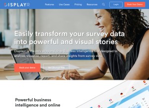 How displayr.com looks like on a tablet such as an iPad.