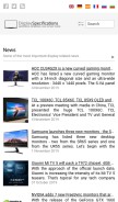 How displayspecifications.com looks like on a mobile device such as an iPhone.