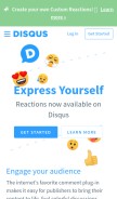How disqus.com looks like on a mobile device such as an iPhone.
