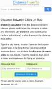How distancefromto.net looks like on a mobile device such as an iPhone.