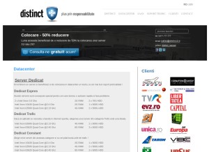 How distinct.ro looks like on a tablet such as an iPad.