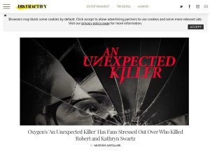 How distractify.com looks like on a tablet such as an iPad.