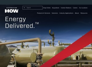 How distributionnow.com looks like on a tablet such as an iPad.