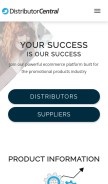 How distributorcentral.com looks like on a mobile device such as an iPhone.
