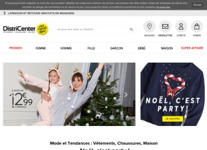 How districenter.fr looks like on a tablet such as an iPad.