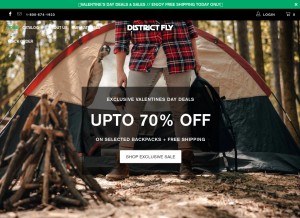 How districtfly.com looks like on a tablet such as an iPad.