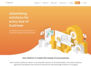How districtm.ca looks like on a tablet such as an iPad.