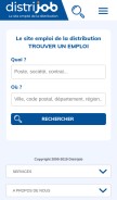 How distrijob.fr looks like on a mobile device such as an iPhone.