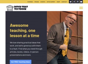 How ditchthattextbook.com looks like on a tablet such as an iPad.