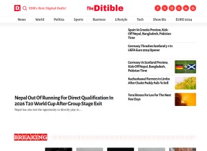 How ditible.com looks like on a tablet such as an iPad.