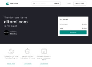 How ditomi.com looks like on a tablet such as an iPad.