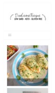 How divaliciousrecipes.com looks like on a mobile device such as an iPhone.