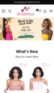 How divatress.com looks like on a mobile device such as an iPhone.