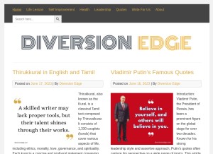 How diversionedge.com looks like on a tablet such as an iPad.