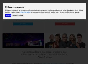 How divertia.es looks like on a tablet such as an iPad.