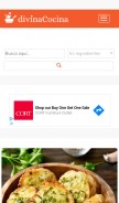 How divinacocina.es looks like on a mobile device such as an iPhone.