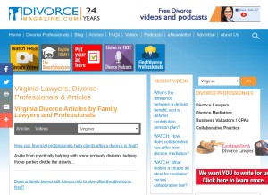 How divorcemag.com looks like on a tablet such as an iPad.
