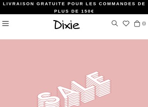 How dixiefashion.com looks like on a tablet such as an iPad.