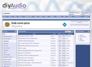 How diyaudio.com looks like on a tablet such as an iPad.
