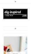 How diyinspired.com looks like on a mobile device such as an iPhone.