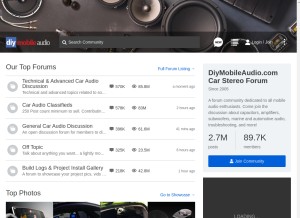 How diymobileaudio.com looks like on a tablet such as an iPad.