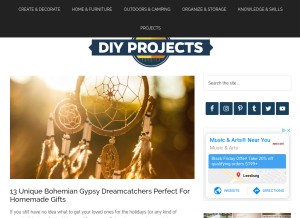 How diyready.com looks like on a tablet such as an iPad.