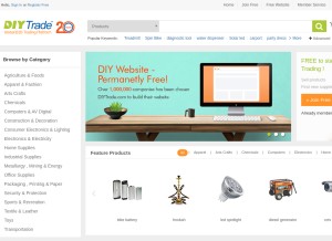 How diytrade.com looks like on a tablet such as an iPad.