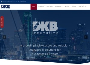 How dkbinnovative.com looks like on a tablet such as an iPad.