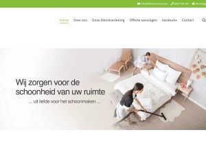 How dkcleanhome.nl looks like on a tablet such as an iPad.