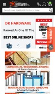How dkhardware.com looks like on a mobile device such as an iPhone.