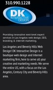 How dkinteractivedesign.com looks like on a mobile device such as an iPhone.