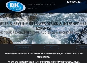 How dkinteractivedesign.com looks like on a tablet such as an iPad.