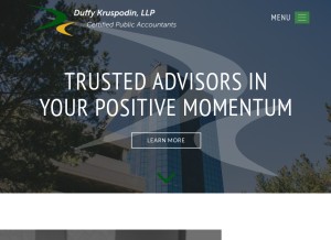 How dkllpcpa.com looks like on a tablet such as an iPad.