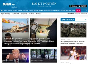 How dkn.tv looks like on a tablet such as an iPad.