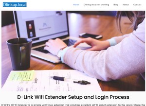 How dlinkaploc.com looks like on a tablet such as an iPad.