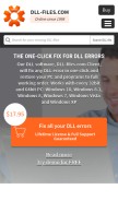 How dll-files.com looks like on a mobile device such as an iPhone.
