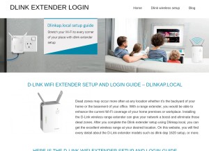 How dllnkextset.net looks like on a tablet such as an iPad.