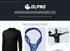 How dlpng.com looks like on a tablet such as an iPad.