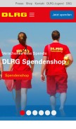 How dlrg.de looks like on a mobile device such as an iPhone.