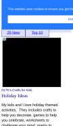 How dltk-holidays.com looks like on a mobile device such as an iPhone.